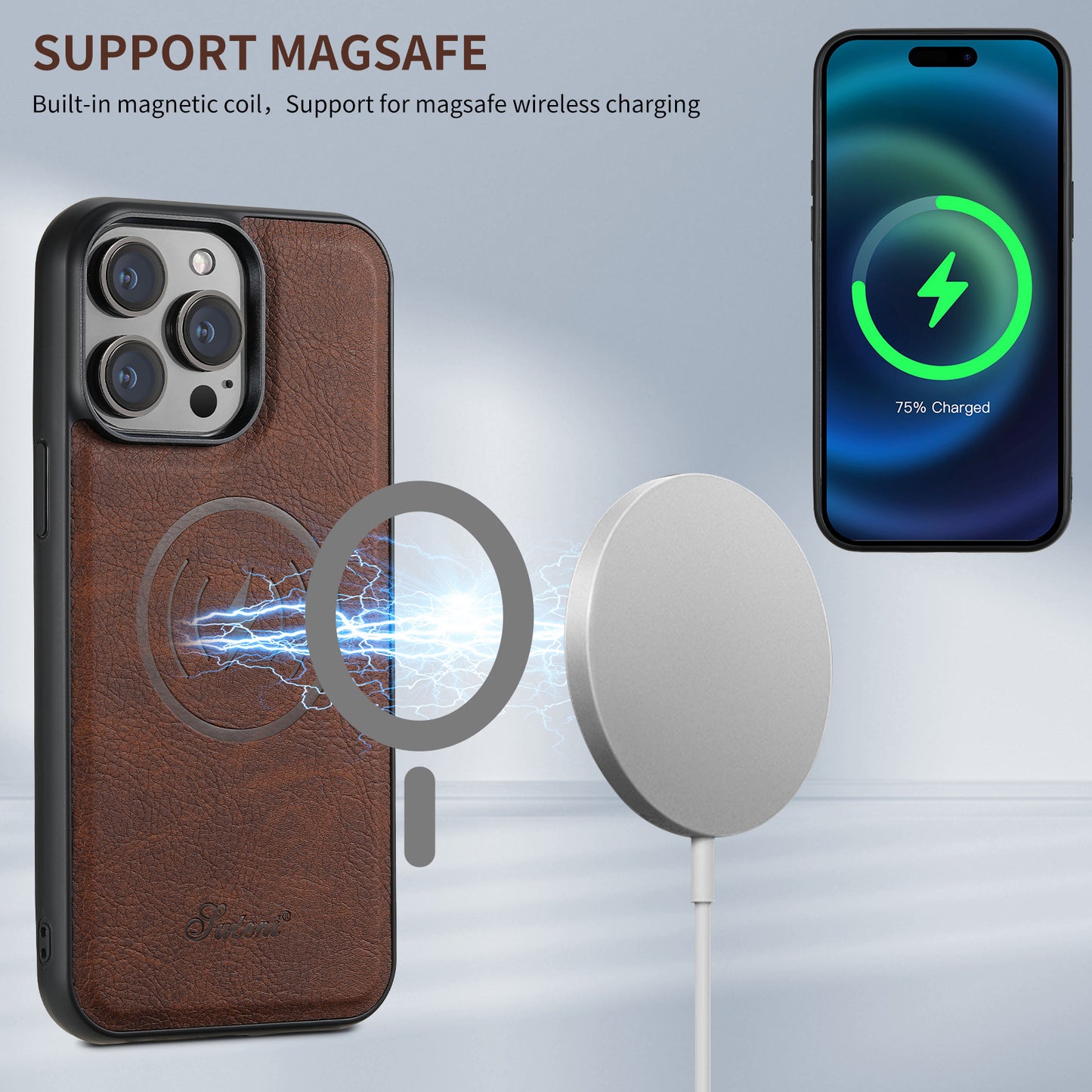 2-in-1 Detachable Phone Case: Card Wallet & MagSafe Charging