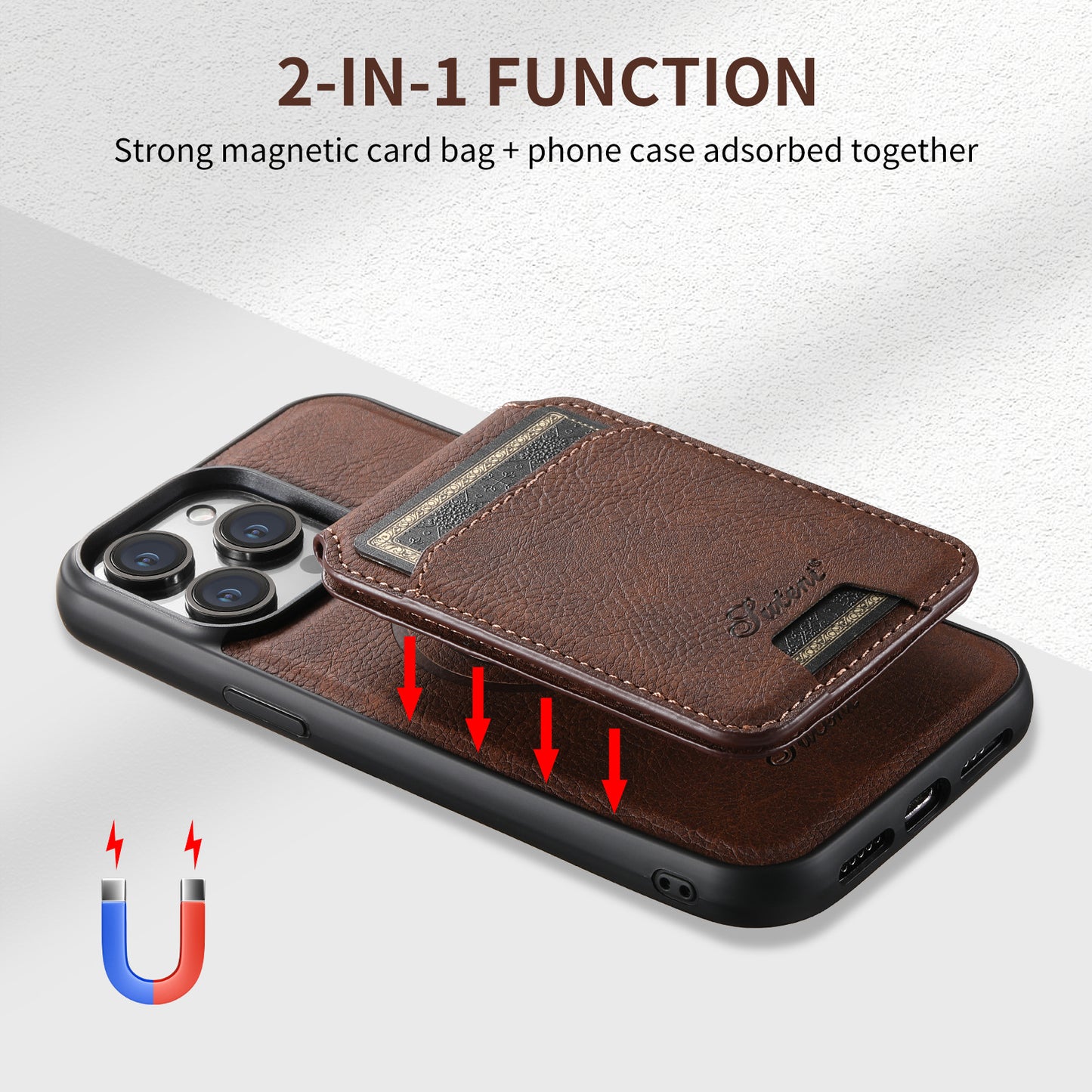 2-in-1 Detachable Phone Case: Card Wallet & MagSafe Charging