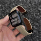 Lychee Pattern Leather Magnetic Buckle for Apple Watch Band