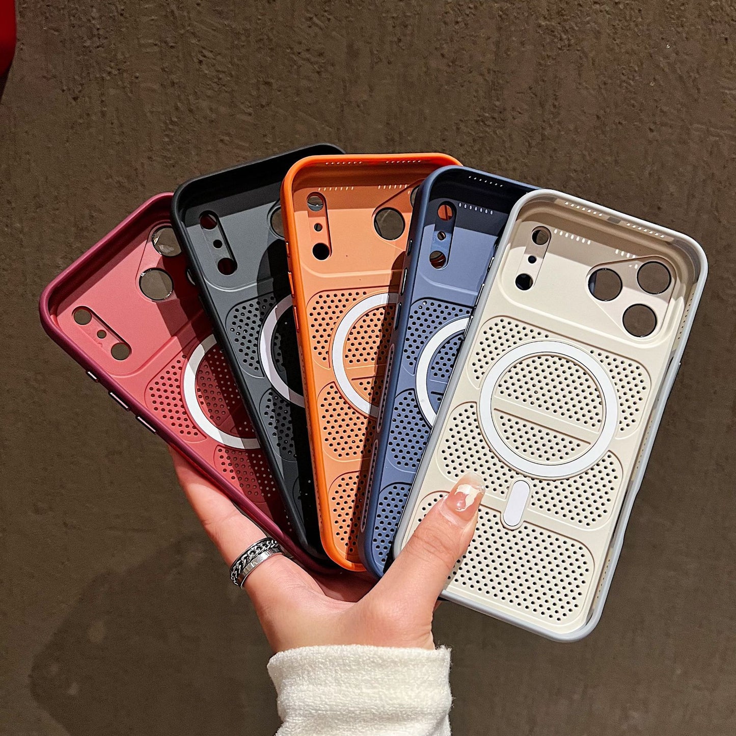 BreatheArmor · Mesh-Cooling Magnetic Matte Case