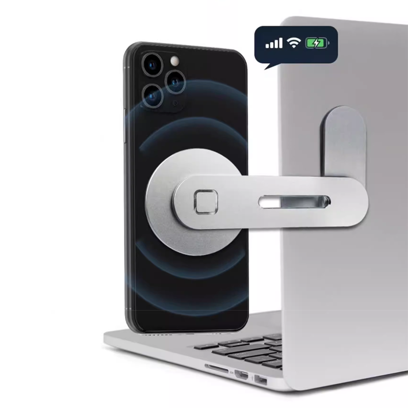 Magnetic Side Mount Clip – Phone Holder for Laptop Screen Extension & Sync Use